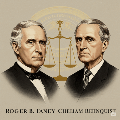 Roger B Taney and William Rehnquist